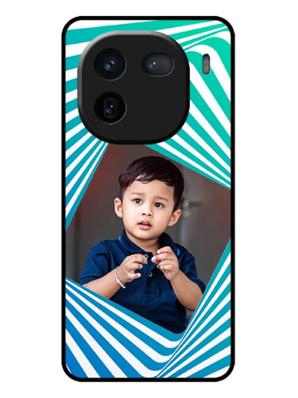 Custom iQOO 12 5G Custom Metal Phone CaseAbstract Spiral Design