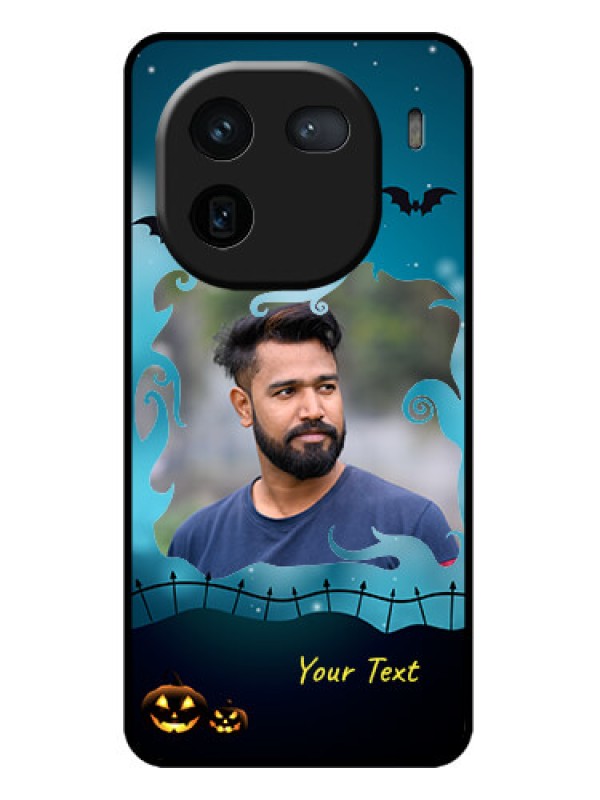 Custom iQOO 12 5G Custom Metal Phone CaseHalloween Frame Design