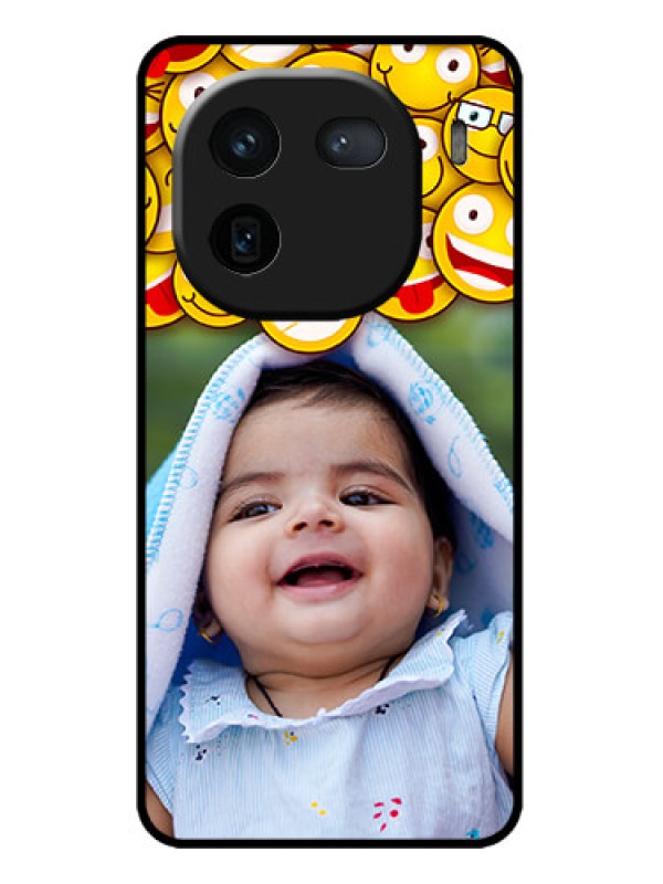 Custom iQOO 12 5G Custom Metal Phone CaseWith Smiley Emoji Design