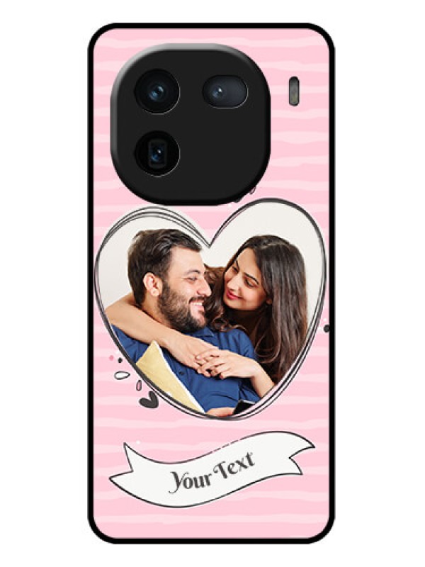 Custom iQOO 12 5G Custom Metal Phone CaseVintage Heart Design