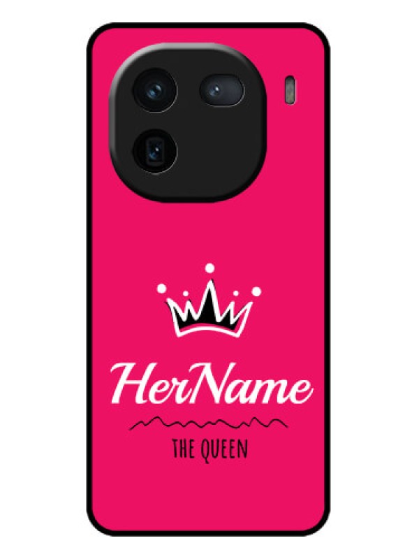 Custom iQOO 12 5G Custom Metal Phone CaseQueen With Name Design