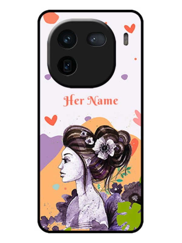 Custom iQOO 12 5G Custom Metal Phone CaseWoman And Nature Design