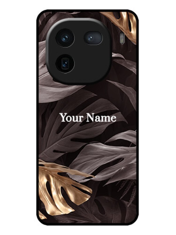 Custom iQOO 12 5G Custom Metal Phone CaseWild Leaves Digital Paint Design