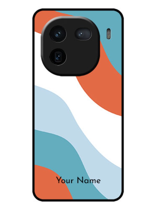 Custom iQOO 12 5G Custom Metal Phone CaseColoured Waves Design