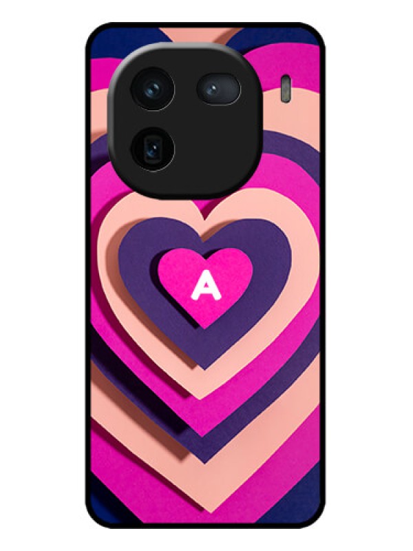 Custom iQOO 12 5G Custom Metal Phone CaseCute Heart Pattern Design