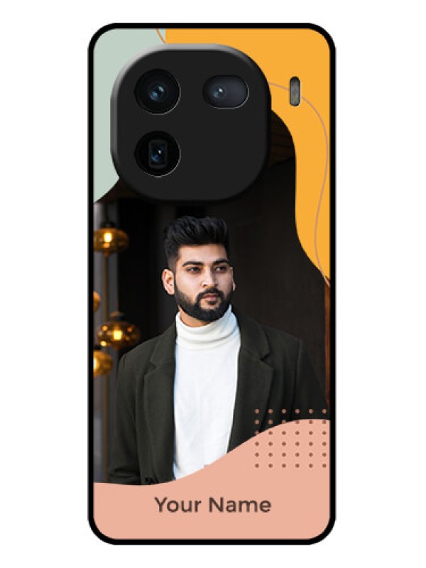 Custom iQOO 12 5G Custom Metal Phone CaseTri - Coloured Overlay Design
