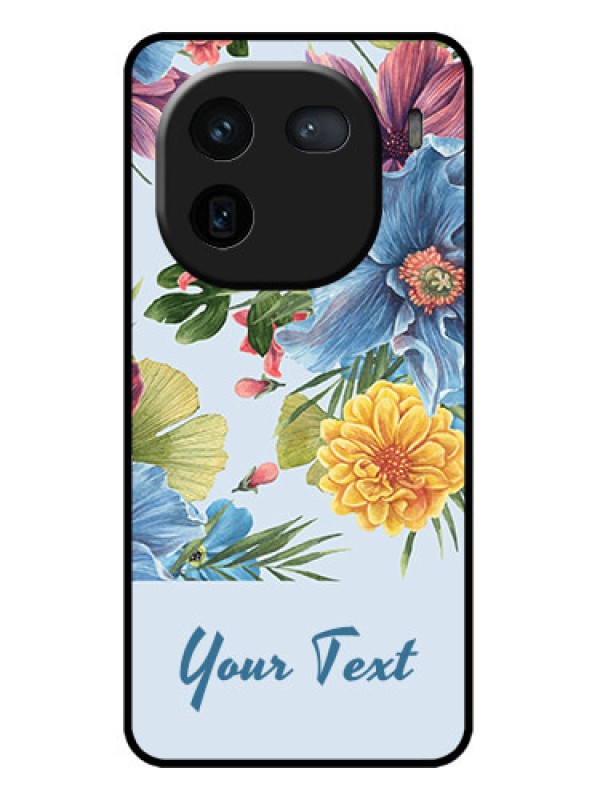 Custom iQOO 12 5G Custom Metal Phone CaseStunning Watercolored Flowers Painting Design