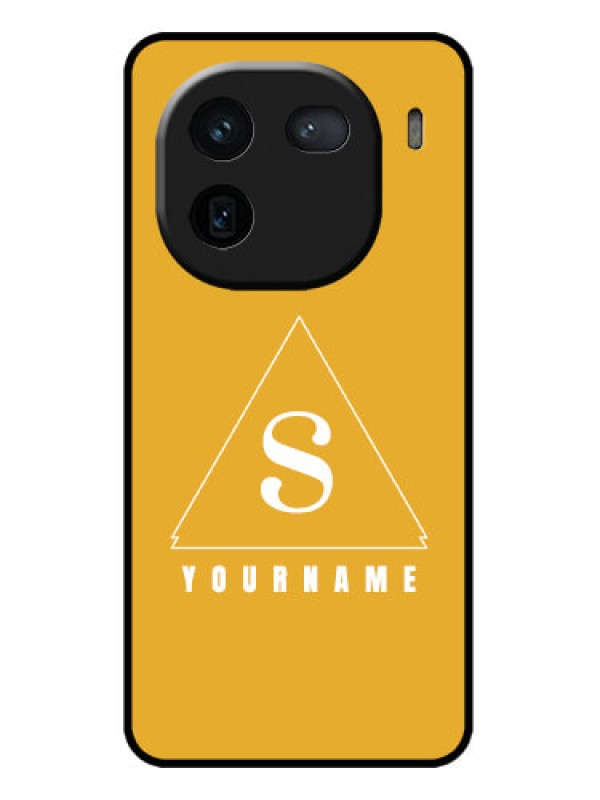 Custom iQOO 12 5G Custom Metal Phone CaseSimple Triangle Design