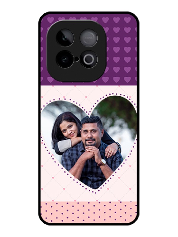 Custom iQOO Neo 10 5G Custom Metal Phone Case - Violet Love Dots Design