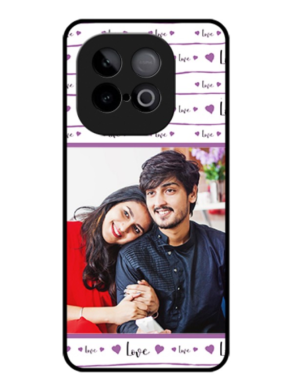 Custom iQOO Neo 10 5G Custom Metal Phone Case - Couples Heart Design