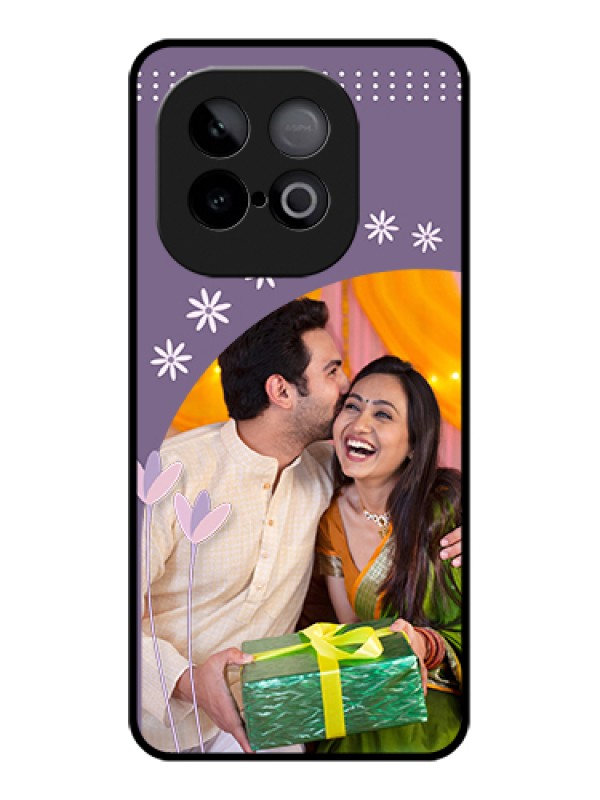 Custom iQOO Neo 10 5G Custom Metal Phone Case - Lavender Flowers Design