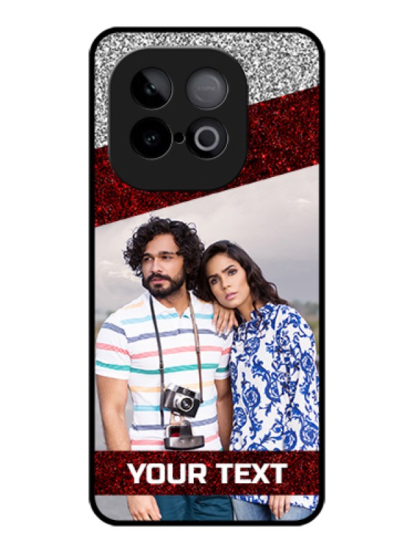 Custom iQOO Neo 10 5G Custom Metal Phone Case - Image Holder With Glitter Strip Design