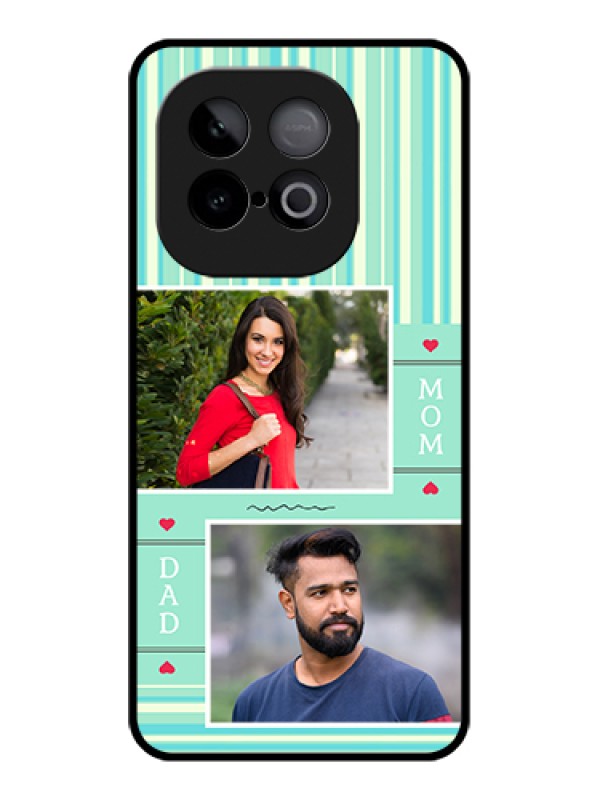 Custom iQOO Neo 10 5G Custom Metal Phone Case - Mom & Dad Pic Design