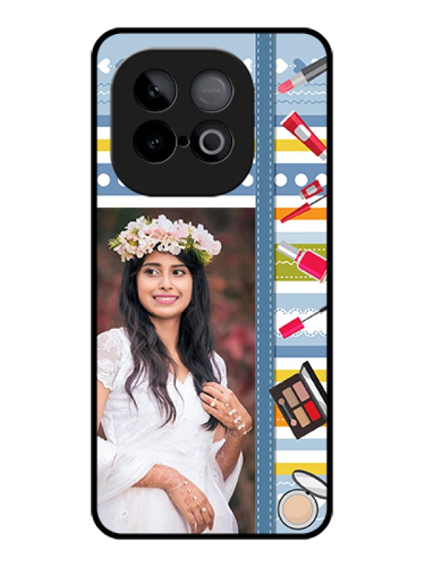 Custom iQOO Neo 10 5G Custom Metal Phone Case - Makeup Icons Design