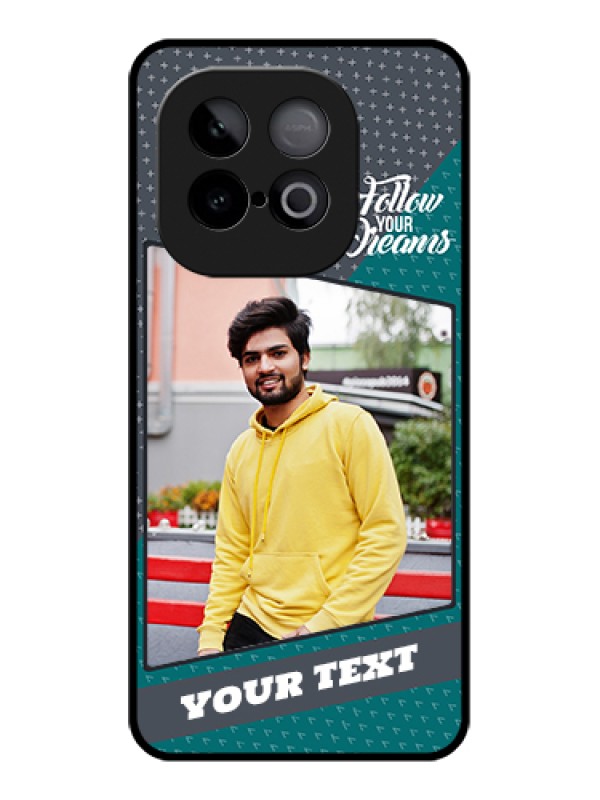 Custom iQOO Neo 10 5G Custom Metal Phone Case - Background Pattern Design With Quote