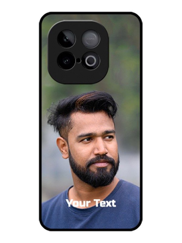 Custom iQOO Neo 10 5G Custom Metal Phone Case - Photo With Text Design