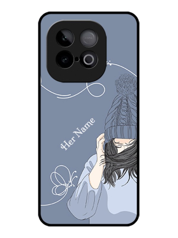 Custom iQOO Neo 10 5G Custom Metal Phone Case - Girl In Winter Outfit Design
