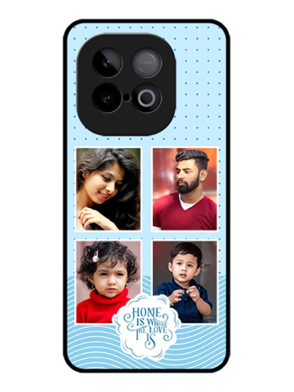 Custom iQOO Neo 10 5G Custom Metal Phone Case - Cute Love Quote With 4 Pic Upload Design