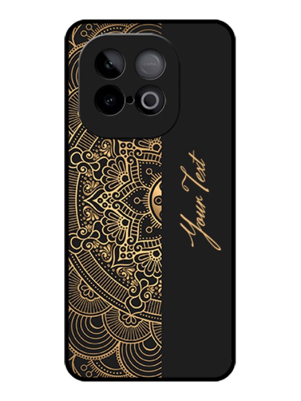 Custom iQOO Neo 10 5G Custom Metal Phone Case - Mandala Art With Custom Text Design