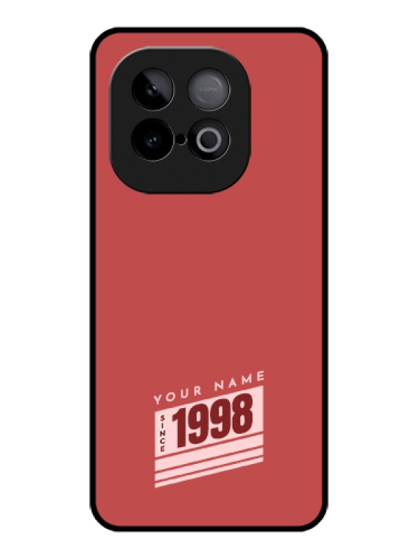 Custom iQOO Neo 10 5G Custom Metal Phone Case - Red Custom Year Of Birth Design