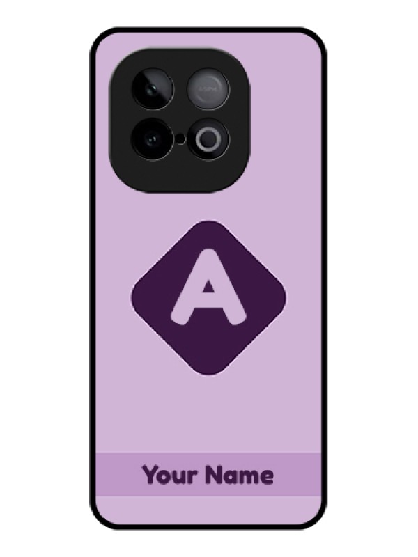 Custom iQOO Neo 10 5G Custom Metal Phone Case - Custom Letter In Curved Badge Design