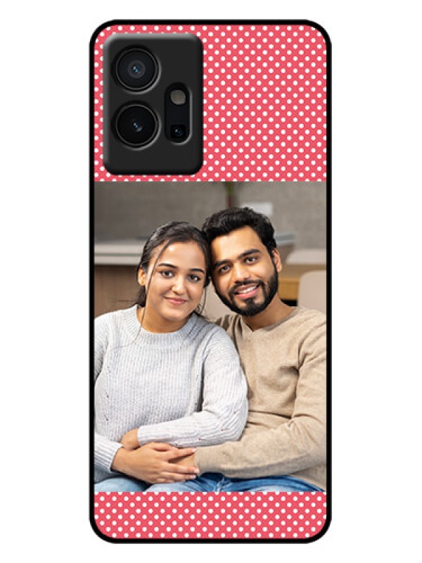 Custom iQOO Z6 5G Custom Metal Phone Case - White Dotted Design