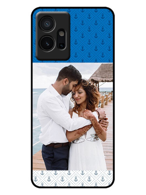 Custom iQOO Z6 5G Custom Metal Phone Case - Blue Anchors Design