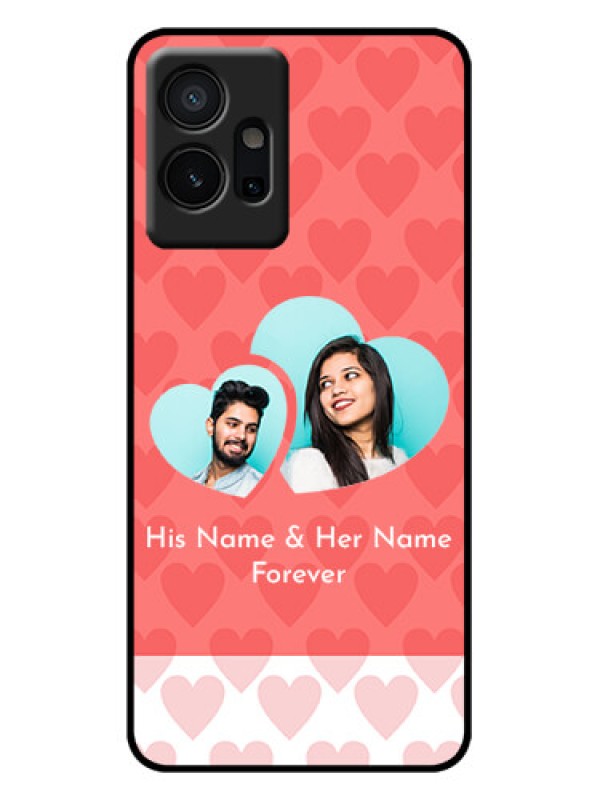 Custom iQOO Z6 5G Custom Metal Phone Case - Couple Pic Upload Design