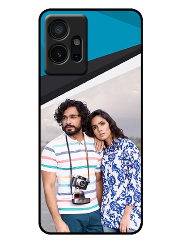 Custom iQOO Z6 5G Custom Metal Phone Case - Simple Pattern Photo Upload Design