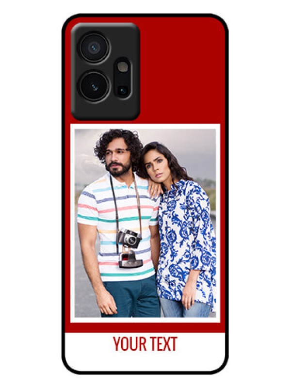 Custom iQOO Z6 5G Custom Metal Phone Case - Red Color Design
