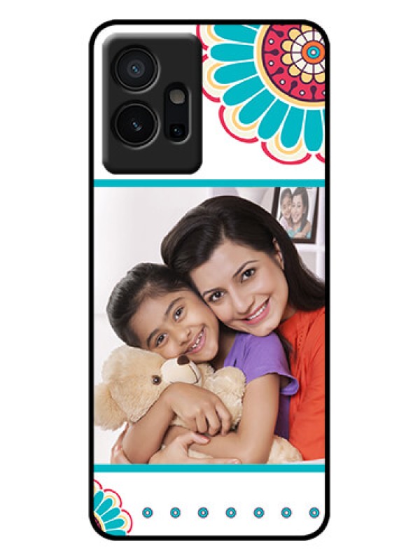 Custom iQOO Z6 5G Custom Metal Phone Case - Flower Design
