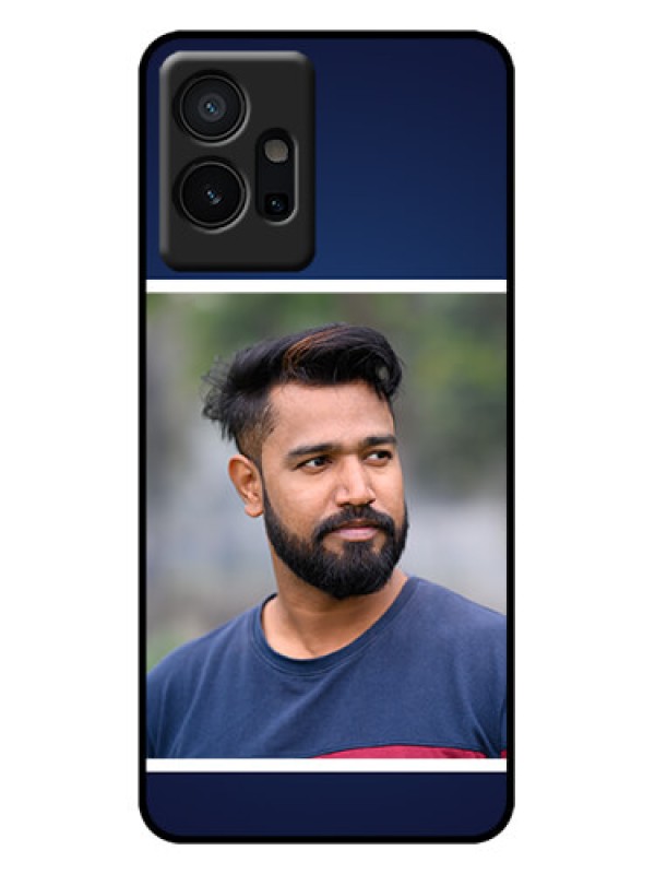 Custom iQOO Z6 5G Custom Metal Phone Case - Simple Royal Blue Design