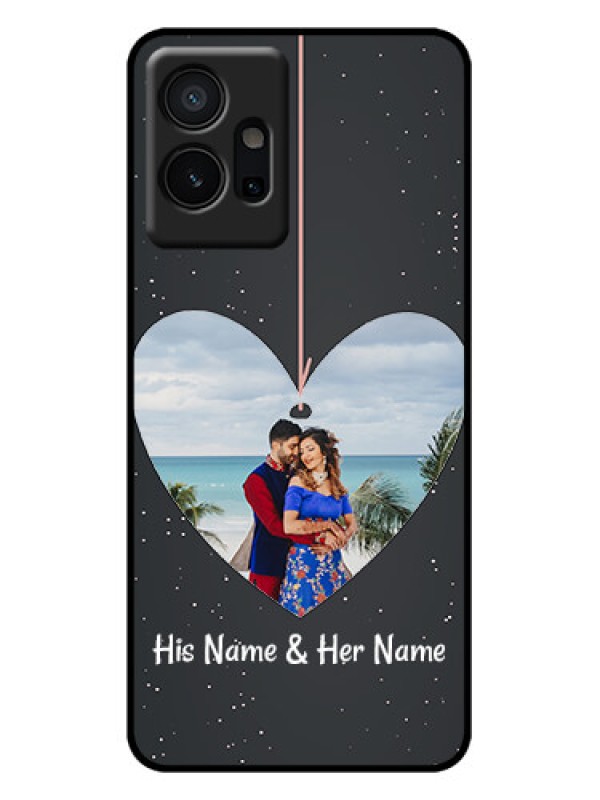 Custom iQOO Z6 5G Custom Metal Phone Case - Hanging Heart Design
