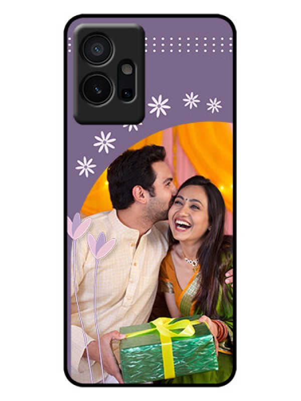 Custom iQOO Z6 5G Custom Metal Phone Case - Lavender Flowers Design