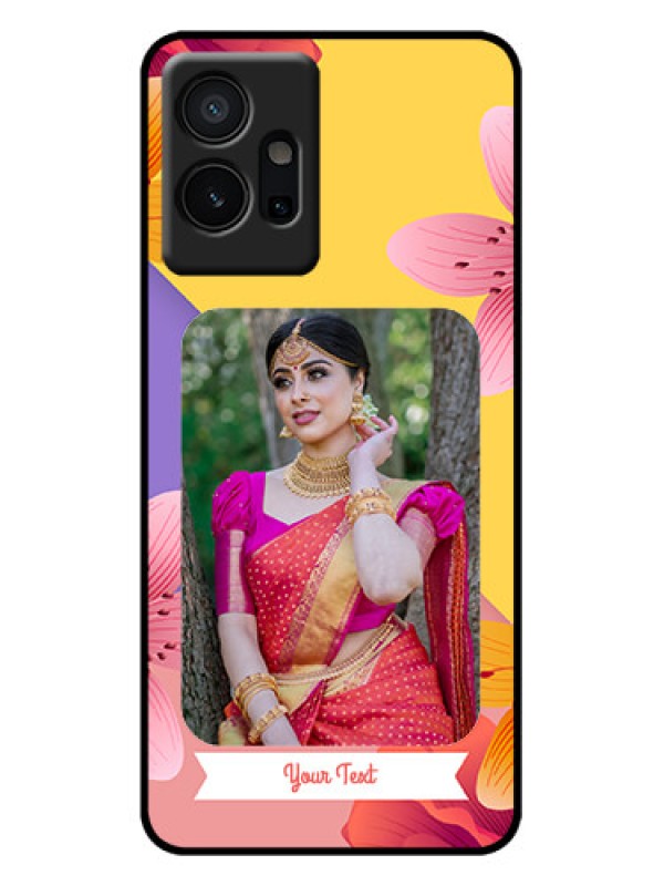Custom iQOO Z6 5G Custom Metal Phone Case - 3 Image With Vintage Floral Design