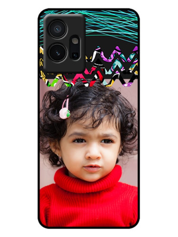 Custom iQOO Z6 5G Custom Metal Phone Case - Neon Abstract Design