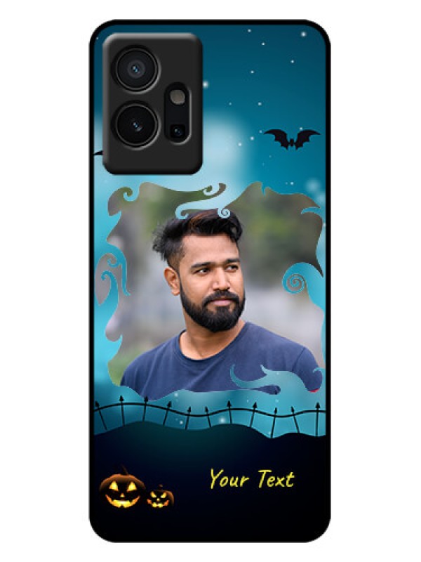 Custom iQOO Z6 5G Custom Metal Phone Case - Halloween Frame Design
