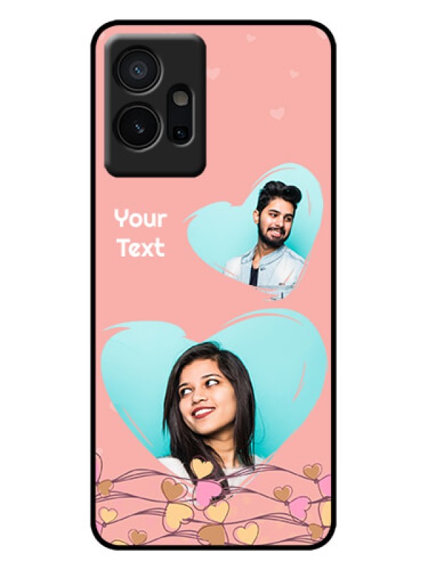 Custom iQOO Z6 5G Custom Metal Phone Case - Love Doodle Design
