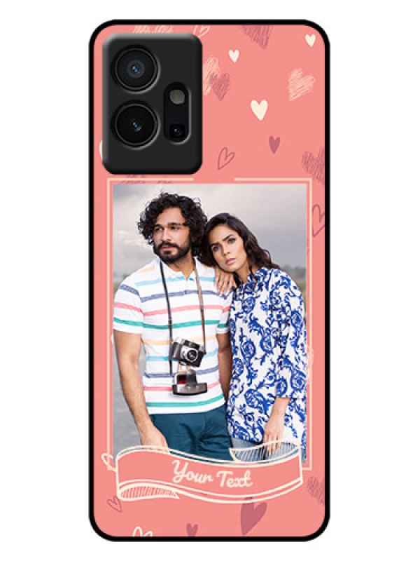 Custom iQOO Z6 5G Custom Metal Phone Case - Love Doodle Art Design