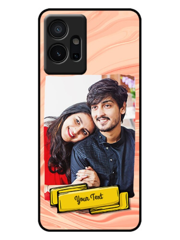Custom iQOO Z6 5G Custom Metal Phone Case - Marble Texture Design
