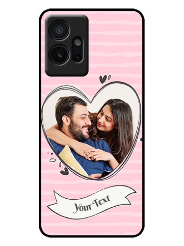 Custom iQOO Z6 5G Custom Metal Phone Case - Vintage Heart Design