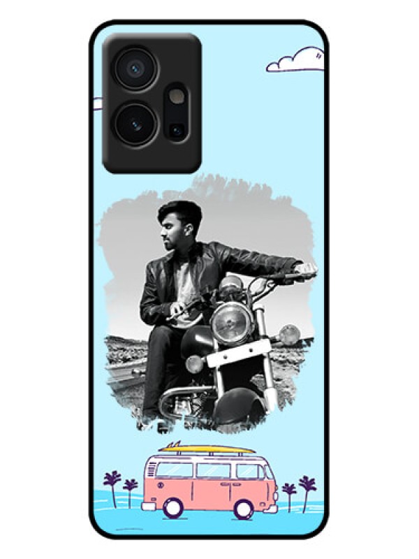 Custom iQOO Z6 5G Custom Metal Phone Case - Travel and Adventure Design