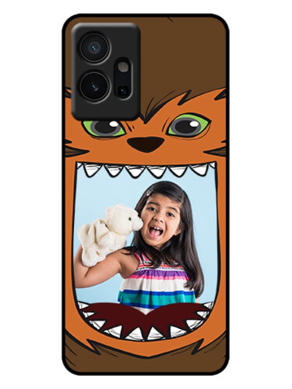 Custom iQOO Z6 5G Custom Metal Phone Case - Owl Monster Back Case Design
