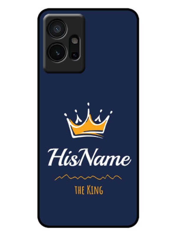 Custom iQOO Z6 5G Custom Metal Phone Case - King With Name Design