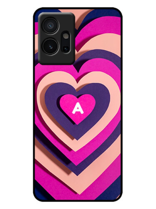 Custom iQOO Z6 5G Custom Metal Phone Case - Cute Heart Pattern Design