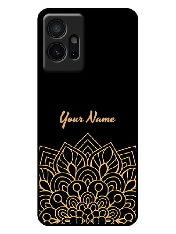 Custom iQOO Z6 5G Custom Metal Phone Case - Golden Mandala Design