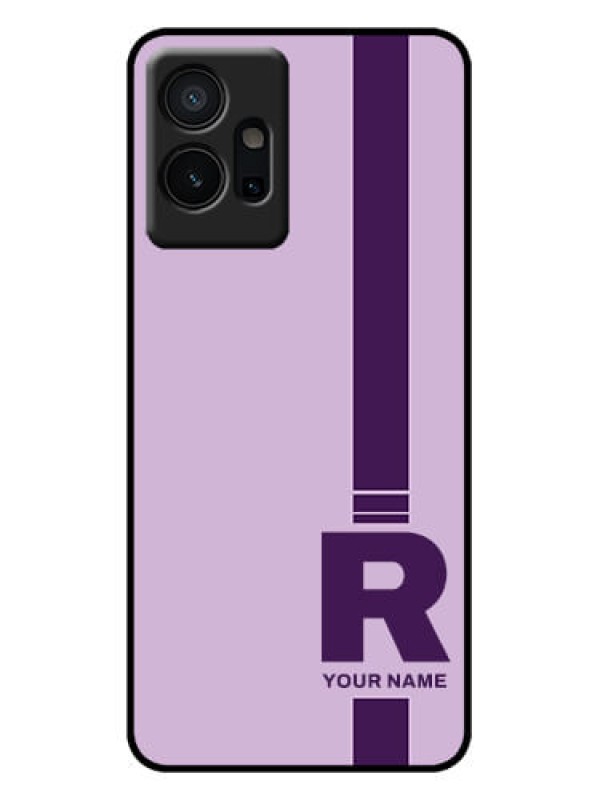 Custom iQOO Z6 5G Custom Metal Phone Case - Simple Dual Tone Stripe With Name Design