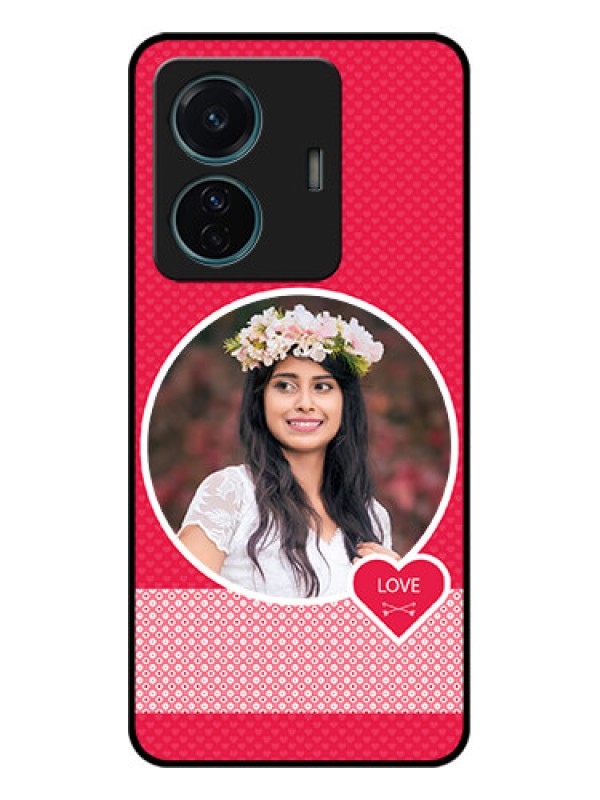 Custom iQOO Z6 Pro 5G Custom Metal Phone Case - Pink Color Pattern Design
