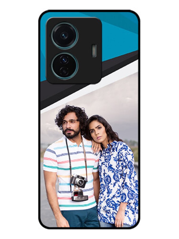 Custom iQOO Z6 Pro 5G Custom Metal Phone Case - Simple Pattern Photo Upload Design