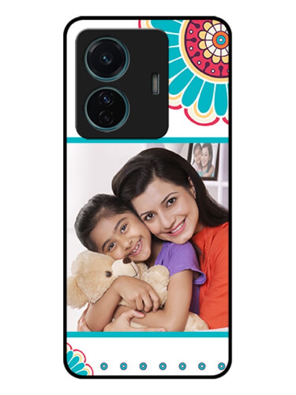 Custom iQOO Z6 Pro 5G Custom Metal Phone Case - Flower Design